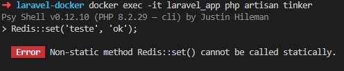 Error Non-static method Redis::set() cannot be called statically.